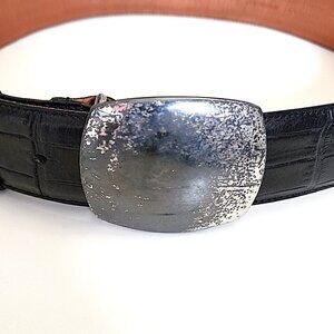 Josef black brown leather belt